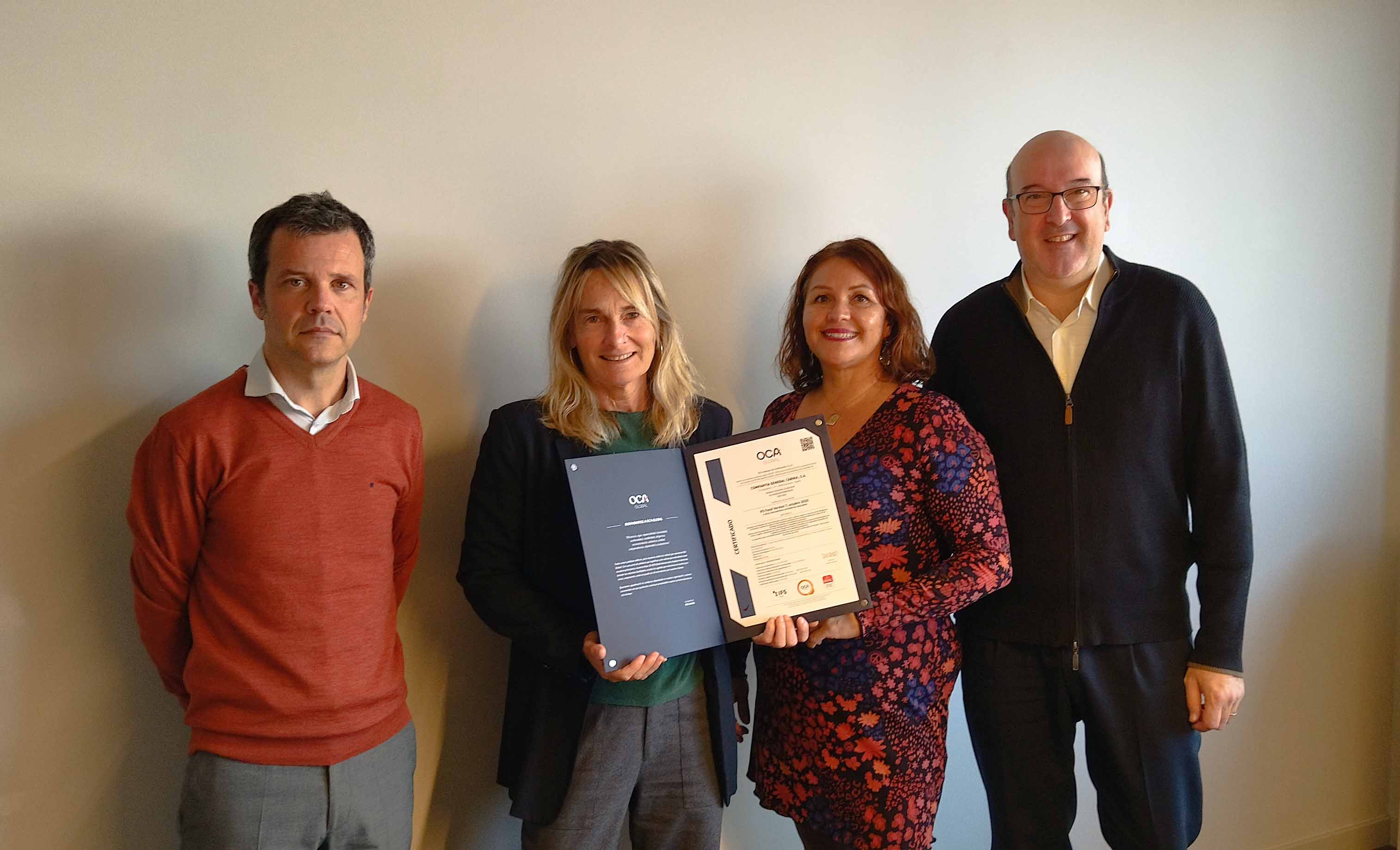 Carnia renueva de la mano de OCA Global su certificado IFS Food 7